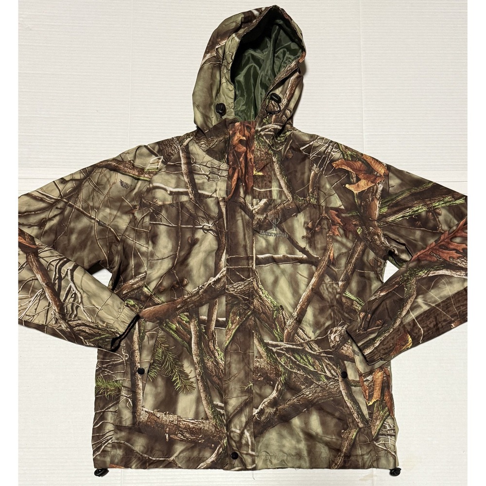 HUNTWORTH - Men's Lined‎ Hooded Oak Tree EVO Camo Hunting Jacket - Medium